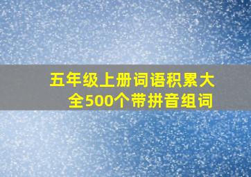 五年级上册词语积累大全500个带拼音组词