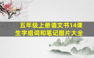 五年级上册语文书14课生字组词和笔记图片大全