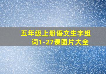 五年级上册语文生字组词1-27课图片大全