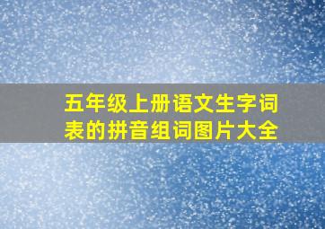 五年级上册语文生字词表的拼音组词图片大全