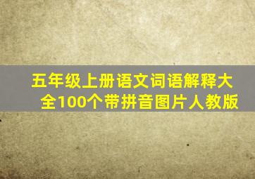 五年级上册语文词语解释大全100个带拼音图片人教版