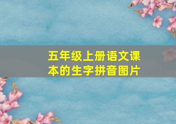 五年级上册语文课本的生字拼音图片