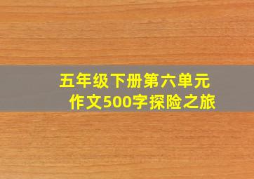 五年级下册第六单元作文500字探险之旅