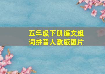 五年级下册语文组词拼音人教版图片