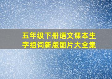 五年级下册语文课本生字组词新版图片大全集