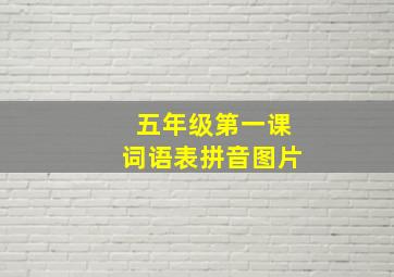 五年级第一课词语表拼音图片