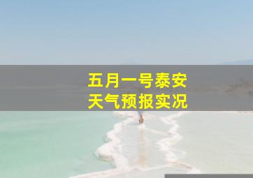 五月一号泰安天气预报实况