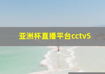 亚洲杯直播平台cctv5