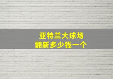 亚特兰大球场翻新多少钱一个