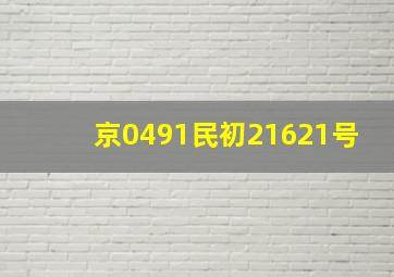 京0491民初21621号