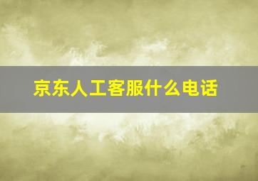 京东人工客服什么电话