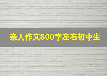 亲人作文800字左右初中生