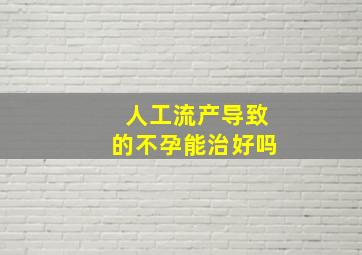 人工流产导致的不孕能治好吗