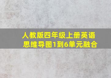 人教版四年级上册英语思维导图1到6单元融合