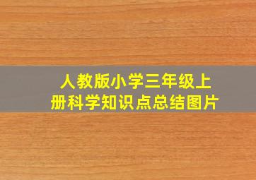 人教版小学三年级上册科学知识点总结图片