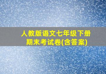 人教版语文七年级下册期末考试卷(含答案)