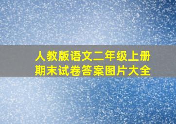 人教版语文二年级上册期末试卷答案图片大全