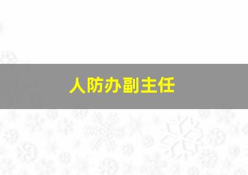 人防办副主任