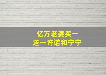 亿万老婆买一送一许诺和宁宁