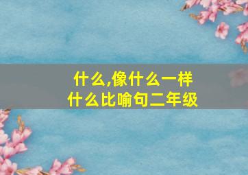 什么,像什么一样什么比喻句二年级