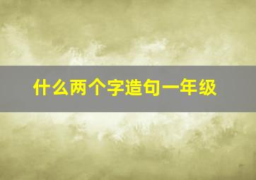 什么两个字造句一年级