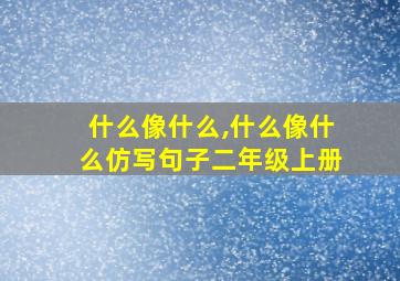 什么像什么,什么像什么仿写句子二年级上册