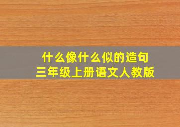 什么像什么似的造句三年级上册语文人教版