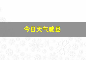 今日天气威县