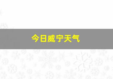 今日威宁天气