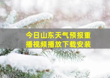 今日山东天气预报重播视频播放下载安装