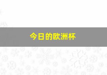 今日的欧洲杯