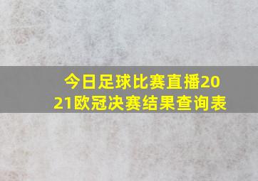 今日足球比赛直播2021欧冠决赛结果查询表