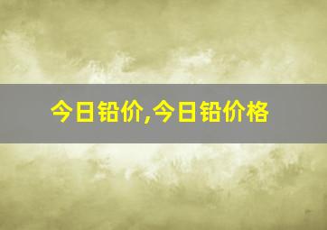 今日铅价,今日铅价格