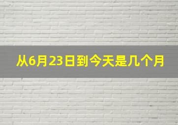 从6月23日到今天是几个月