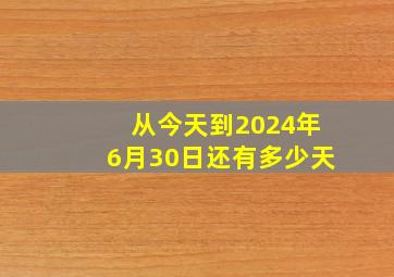 从今天到2024年6月30日还有多少天