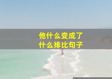 他什么变成了什么排比句子