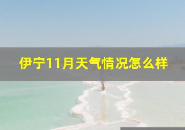 伊宁11月天气情况怎么样