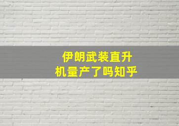 伊朗武装直升机量产了吗知乎