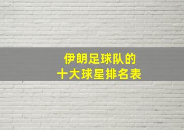 伊朗足球队的十大球星排名表