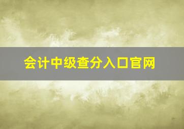 会计中级查分入口官网