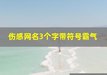 伤感网名3个字带符号霸气