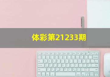 体彩第21233期