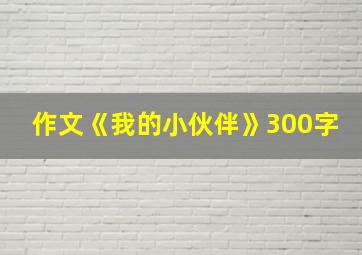 作文《我的小伙伴》300字