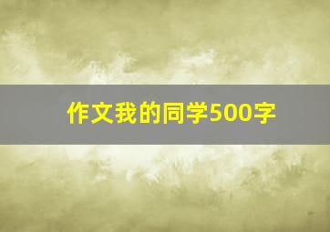 作文我的同学500字