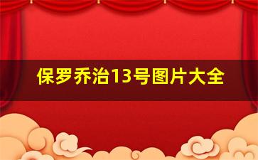 保罗乔治13号图片大全