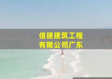 信建建筑工程有限公司广东