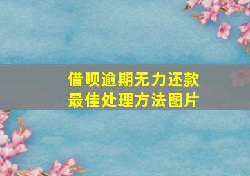 借呗逾期无力还款最佳处理方法图片