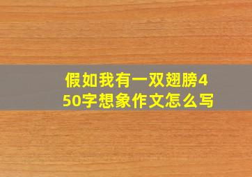 假如我有一双翅膀450字想象作文怎么写