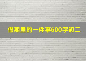 假期里的一件事600字初二