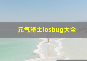 元气骑士iosbug大全